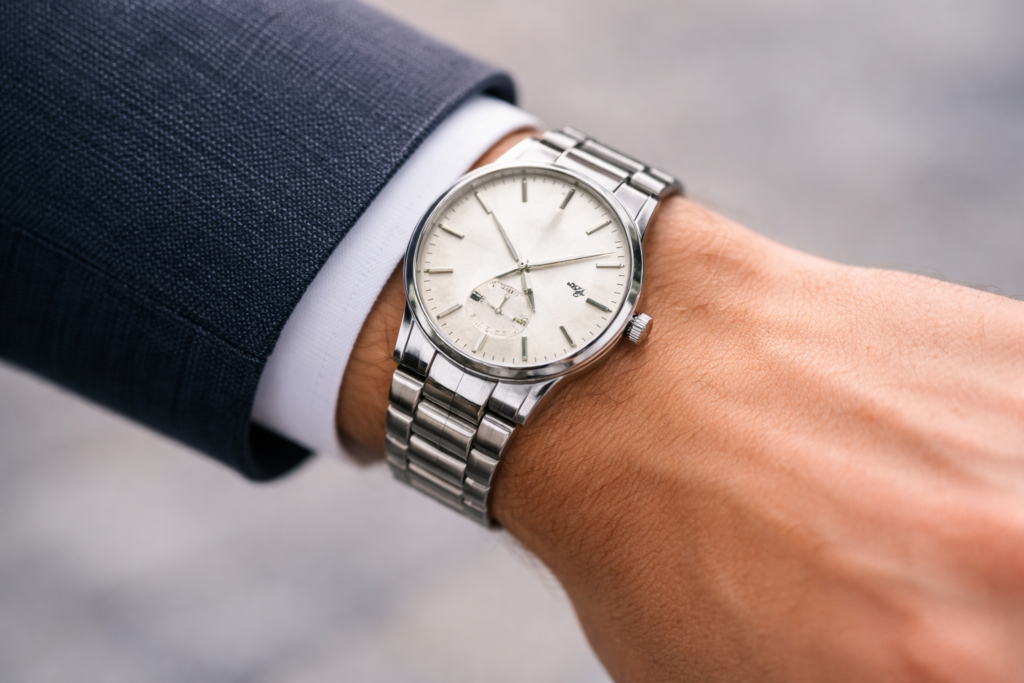 Man kijkt op horloge - aankoopmakelaar